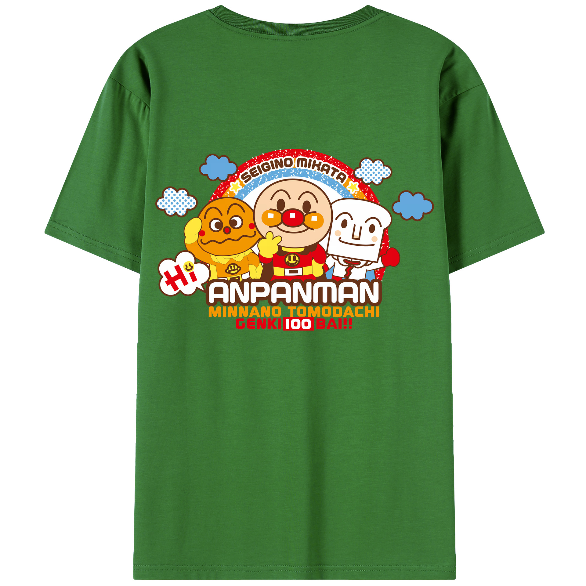 （画像用） アンパンマン Anpanman レディース半袖Tシャツ(バックプリント)